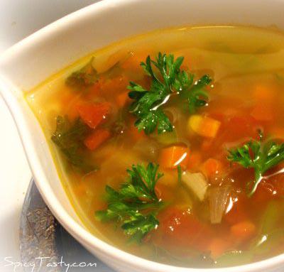 Soup: improves satiety (the feeling of fullness) so that we eat less and take in fewer calories