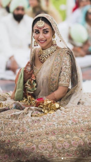 Celebrity Brides Who, Ditched Red Lehenga 