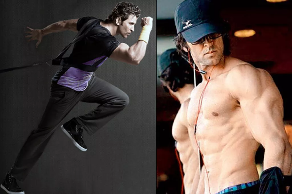  Hrithik roshan workout photos for push your ABS
