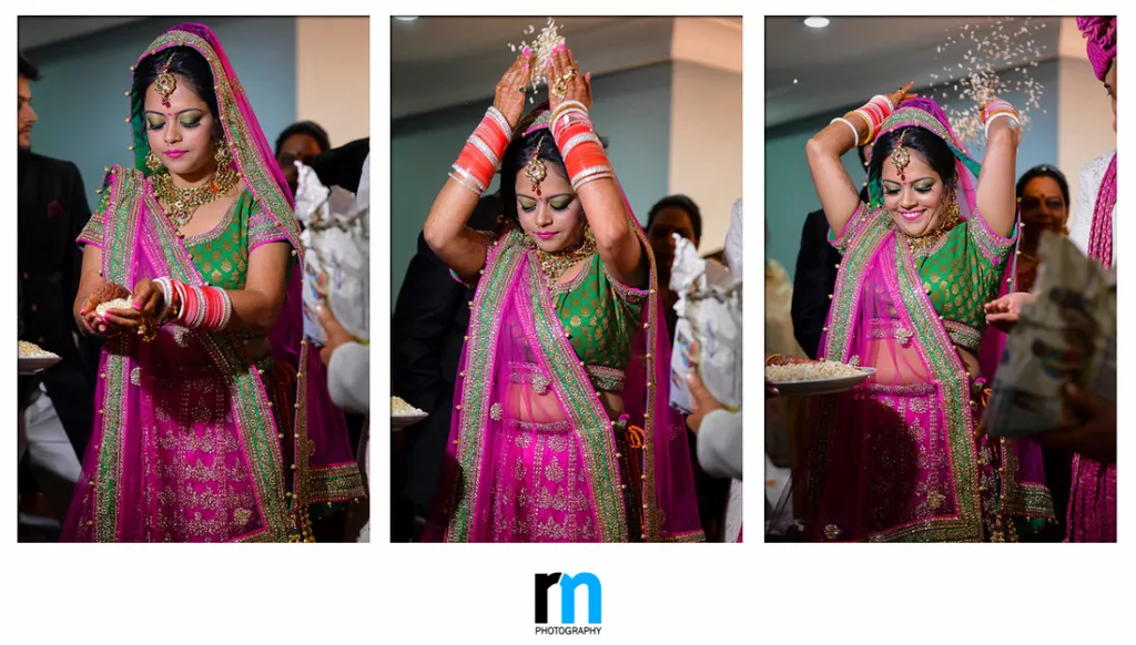 The Reason Behind An Indian Bride Throwing Rice During Her 'Vidaai' Is