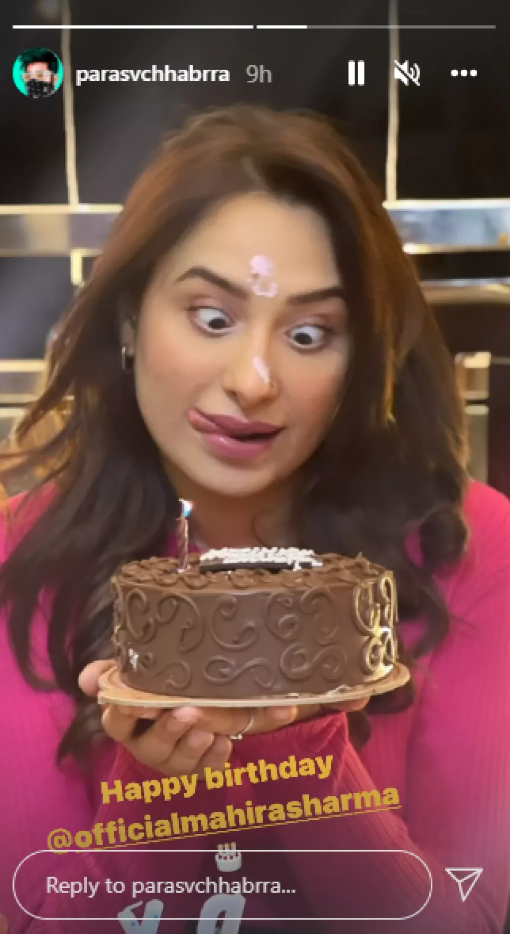 Mahira Sharma's Birthday: Alleged BF Paras Chhabra Shares Cake Cutting ...