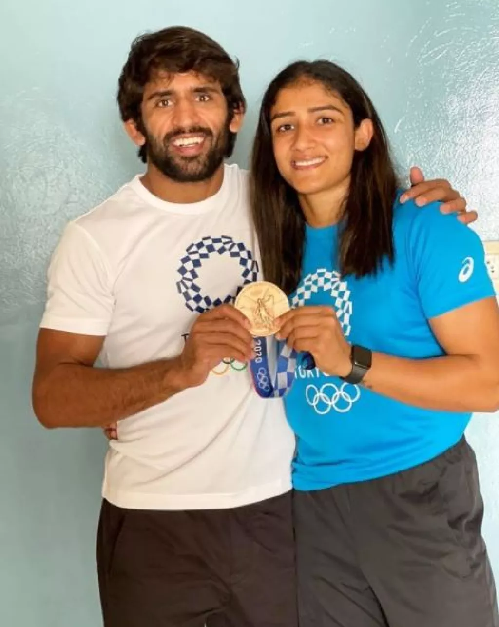 Wrestler Bajrang Punia Credits His Wife, Sangeeta Phogat For Winning