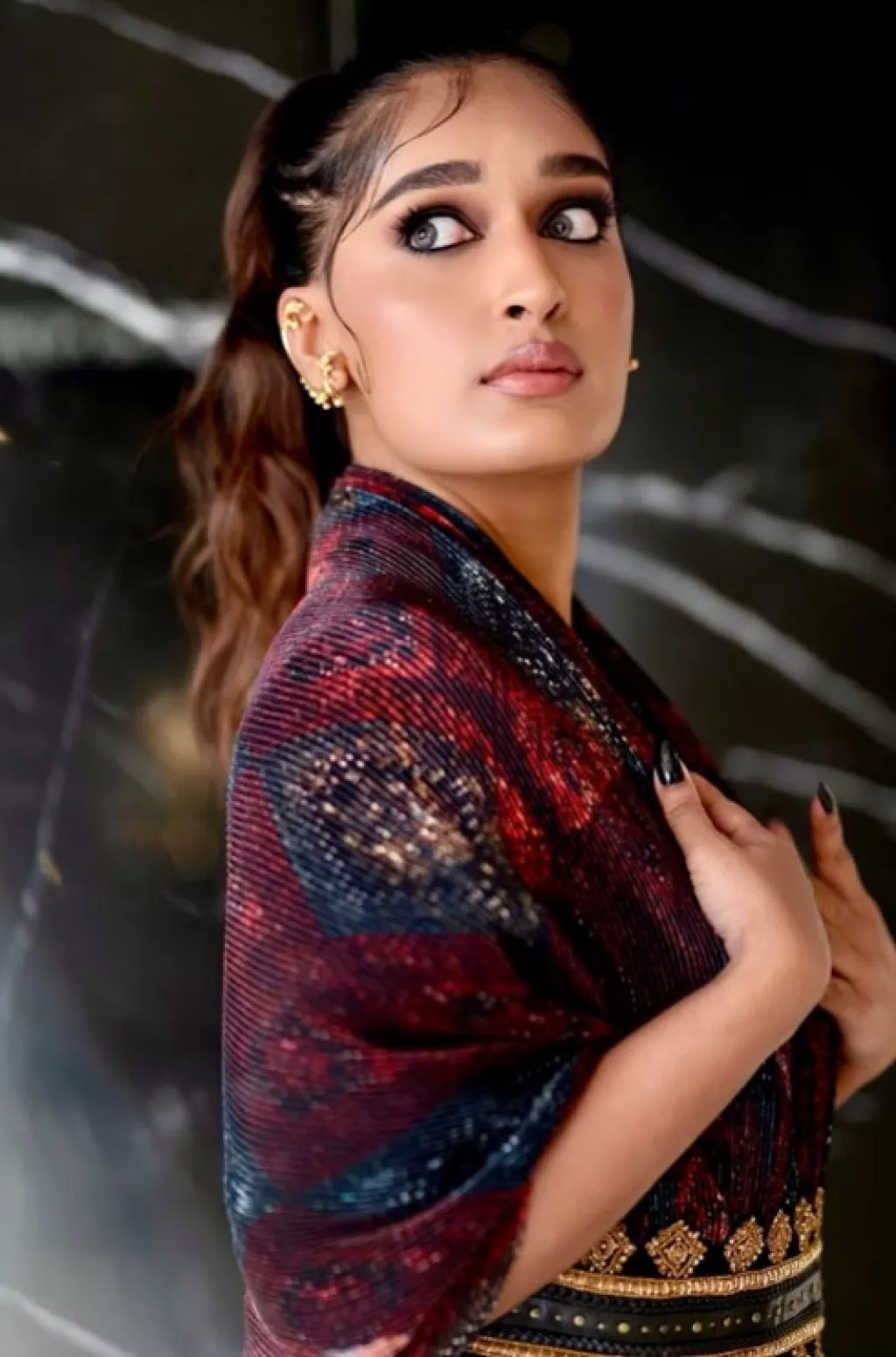 Fashion Influencer, Niharika NM Stuns In A Dramatic Flowy Gown From