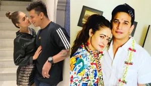 Prince Narula And Yuvika Chaudhary Seek Blessings Before Their First Wedding Anniversary