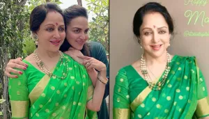 Esha Deol Twins With Mamma, Hema Malini In Hues Of Green On Her 71st Birthday, Pens A Heartfelt Wish