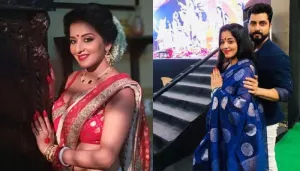 Monalisa Looks Like Sunshine In A Yellow Saree As She Poses With Hubby, Vikrant For Karwa Chauth