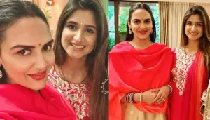 Esha Deol Takhtani Celebrates Karwa Chauth Puja With Other Takhtani Bahus, Looks Ravishing In Red