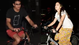 Sara Ali Khan Bonds With Her Brother Ibrahim Ali Khan Over A Cycling Ride In Mumbai