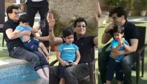 Jeetendra And Grandson, Laksshay Kapoor Go For A Swimming Session, Pictures And Videos Inside