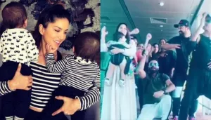 Sunny Leone Takes Twin Boys, Asher And Noah For Shooting Of Splitsvilla 12, Team Dances With Them