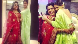 Jennifer Winget Gives Bridesmaid Goals In A Green Saree At Her Best Friendâ€™s Wedding