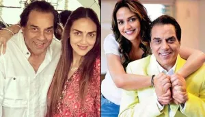 Esha Deol Twins With Dharmendra In White As They Happily Pose For Camera, Give Father-Daughter Goals