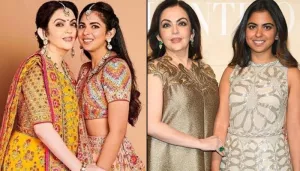 Nita Ambani And Isha Ambani 'Twin And Win' In Gota Work Ethnic Ensembles By Abu Jani Sandeep Khosla