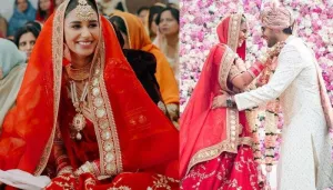 Miss India Earth, Hasleen Kaur Looked Gorgeous In A Red Sabyasachi Lehenga For Her Sikh Wedding