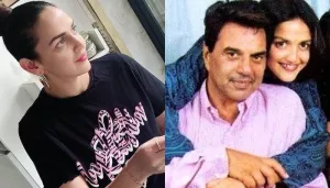 Esha Deol's Unseen Childhood Picture With Dharmendra, Looked Adorable Enjoying A Piggyback Ride