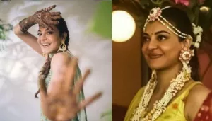 Kajal Aggarwal Chooses A Pink Salwar Suit For Her 'Chooda' Ceremony, Does 'Namastey' As 'Desi' Bride