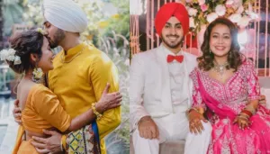 Neha Kakkar And Rohanreet Singh Sealed It With A Kiss On Their Engagement, Share Adorable Pictures