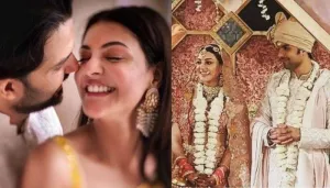 Kajal Aggarwal Holds Hands Of Now-Husband, Gautam Kitchlu For Their 'Saat Phere' [Pictures]