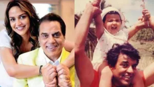 Esha Deol Looks Cute As A Button With Daddy, Dharmendra In This Unseen Childhood Throwback Picture