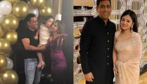 Sakshi Dhoni Steals An Adorable Moment With Hubby, Mahendra Singh Dhoni At Her 32nd Birthday