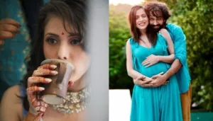 'Ishqbaaaz' Fame, Nakuul Mehta's Wife, Jankee Opts For An Ice-Blue Suit For Her 'Godh Bharai Rasam'