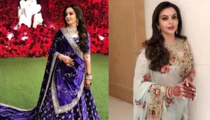 Nita Ambani's Rust-Coloured Silk Suit With Zari Embroidery Is A Stellar For Wedding Season