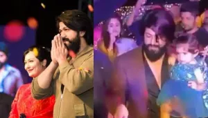 K.G.F Star, Yash Celebrates His Birthday As He Cuts A Cake Of 5,700 Kgs With Ayra And Radhika