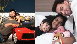 Aayush Sharma Shares A 'Happy Faces' Picture Of Arpita Khan Cuddling Her Munchkins Ahil And Ayat