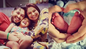Dimpy Ganguly Shares The First-Ever Picture Of Her Newborn Baby Boy, As Big Sister Reanna Adores Him