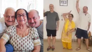 Anupam Kher And Raju Kher's Mother Steals The Limelight As The Trio Dances On Trending Tune [VIDEO]