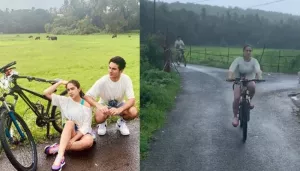 Sara Ali Khan And Ibrahim Ali Khan Cycling In The Rains During Monsoon Is Every Brother-Sister Ever