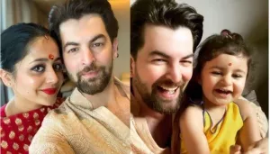 Neil Nitin Mukesh's Wife, Rukmini And Daughter, Nurvi Twin In Pink And Golden Ethnic Outfits