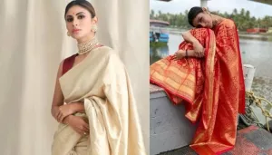 Mouni Roy Flaunts A Red And Gold 'Banarasi' Saree, Makes Us Impatient To See Her In 'Dulhan Avatar'