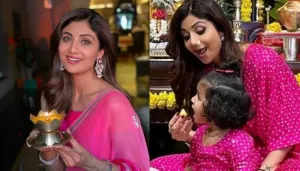 Shilpa Shetty Kundra Celebrates Diwali With Daughter, Samisha, Aces Her Twinning Game In Pink Outfit