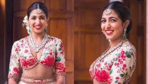 The Bride Donned A Breathtaking Floral-Printed Sabyasachi Lehenga And Minimal Jewellery On Her D-Day