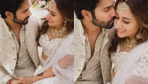 Varun Dhawan And Natasha Dalal's Secret 'Roka' Pictures, Her Green 'Gotta Patti' Saree Sets A Trend