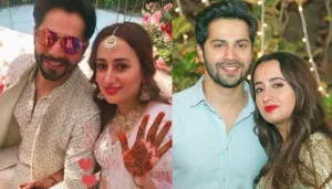 Varun Dhawan And Natasha Dalal Look Adorable As They Pose With Their In-Laws On Their 'Sangeet'