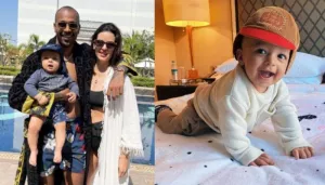 Hardik Pandya And Natasa Stankovic's Baby Boy, Agastya Enjoys His First Pool Outing With Parents