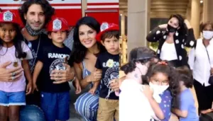 Sunny Leone's Kids, Nisha, Asher And Noah Run To Hug Daddy, Daniel Weber, It Is A Sight To Behold