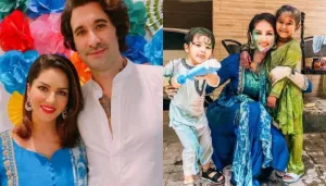 Sunny Leone Kisses Hubby, Daniel Weber As They Celebrate Holi With Their Kids, Nisha, Asher And Noah