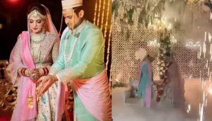 Sugandha Mishra's Royal Bridal Entry And The Couple's Magnificent 'Jaimala' Ceremony [Video Inside]