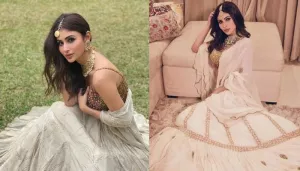 Mouni Roy Sets The Internet On Fire In A Bottle Green 'Lehenga' That Costs More Than Rs 2 Lakhs