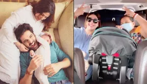 Mohit Malik And Aditi Malik Take 4-Month-Old Baby Boy, Ekbir Malik For His First Flight