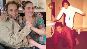 Esha Deol's Childhood Picture With Her 'He-Man' Daddy, Dharmendra, Looks Confused And Petrified
