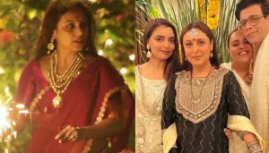 Rani Mukerji-Aditya Chopra's Diwali Bash: Actress Stunned In Red 'Bindi' And 'Mangalsutra'