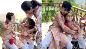 Shilpa Shetty's Daughter, Samisha Asks For 'Laddoo' After Bhai Dooj Puja, Twins With Her Paaji Viaan
