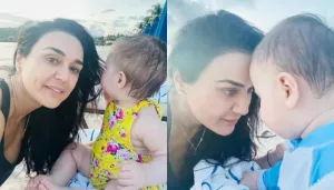 Preity Zinta Lifts Her 1-Year-Old Twins, Jai And Gia In Her Arms, Talks About The Joys Of Parenthood