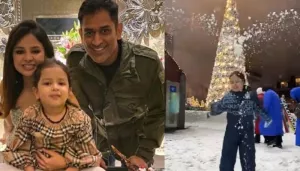 MS Dhoni And Sakshi Dhoni's Daughter, Ziva's Christmas Celebrations: Classic Turkey, Santa And Snow