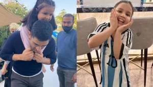 MS Dhoni's Daughter, Ziva Dhoni Meets Her Favourite Footballer, Lionel Messi, Gets His Autograph