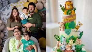 Kapil Sharma Hosts A B'Day Bash For Son, Trishaan's First Birthday, Cuts A 3-Tier Jungle-Themed Cake